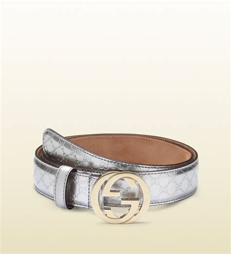 gucci belt women silver